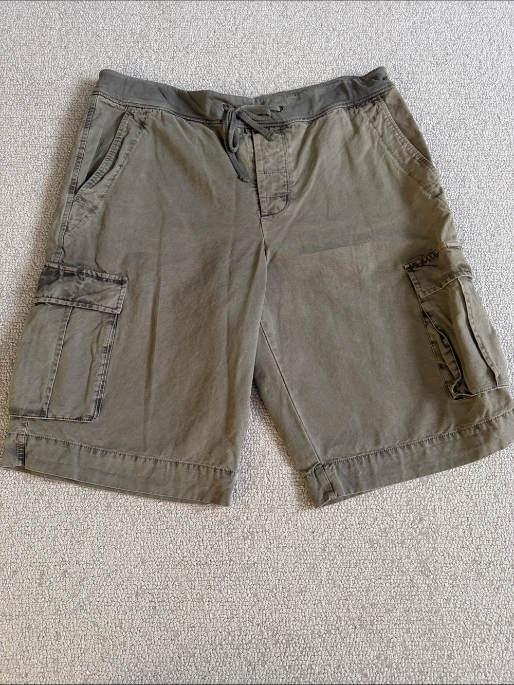 Men's James Perse Standard Khaki Cargo Shorts - Drawstring Waist Size 3